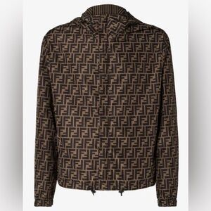 Fendi blouson brown nylon Windbreaker
